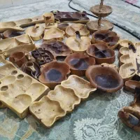 چوبی دست ساز آجیل خوری میوه خوری|صنایع دستی و سایر لوازم تزئینی|بم, |دیوار
