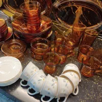 ظرف عسلی دورالکس فرانسه قاب و قدح آرکوپال