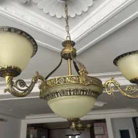 لوستر سه شعله طرح برنز