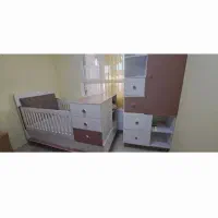 تخت نوزاد نوجوان و کمد|تخت و صندلی بچه|بیرجند, |دیوار