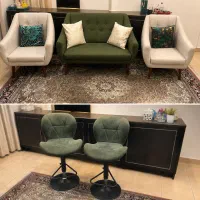 نیم ست مبل ۴ نفره + دو صندلی اشپزخونه