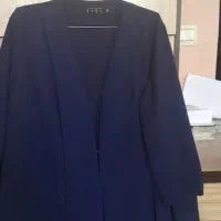 مانتو سورمه ای کرپ سایز ۴۴ ۴۶