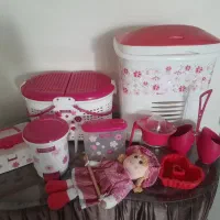 سرویس ۹ تیکه پلاستیکی سبد رخت و مسافرتی