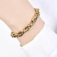 دستبند طلا مدل بافتی فوری بدون اجرت