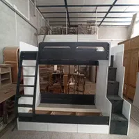 تخت خواب کم جا دو طبقه پله منبری قابل حمل|تخت و سرویس خواب|اراک, |دیوار