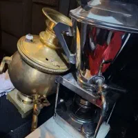 سماور زغالی برنجی و استیل نفتی قدیمی