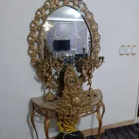آینه شمعدان چدنی|بوفه، ویترین، کنسول|زابل, |دیوار