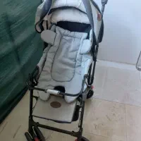کالسکه بسیارتمیز تخت کودک به همراه تشک وروروعک