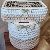 باکس سطل زباله و جادستمال کاغذی تریکویی