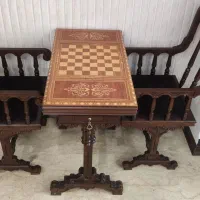 میز عسلی شطرنج و تخته ۲ نفره Chess