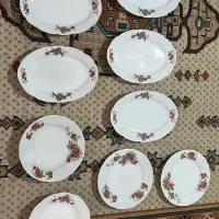 دیس و بشقاب گل سرخ