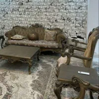 مبل ۷ نفره + میز غذاخوری ۸ نفره + میز وسط