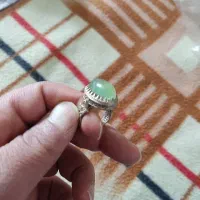 انگشتر نقره سنگ معدنی اصل
