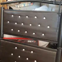 تخت فلزی نو با تشک رویال فنری در حد نو