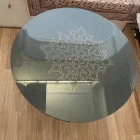 میز غذا خوری گرد قطر ۱۲۰ پایه گلدانی