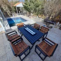ست 6نفره میز اتشدان و صندلی مناسب برای فضای باز|میز و صندلی غذاخوری|اصفهان, گلستان|دیوار