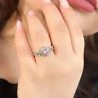 انگشتر نقره قلب کارگاه نقره سازی با روکش طلا کد۱۵۴