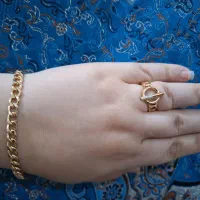 ست دستبند و انگشتر زنانه و دخترانه ژوپینگ