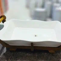 ظروف سرامیکی پایه چوبی|ظروف سرو و پذیرایی|یزد, |دیوار