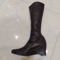 بوت چرم خارجی ساق بلند زنانه|کیف، کفش، کمربند|شیراز, یخ سازی|دیوار