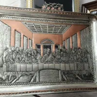 سینی بزرگ مسی کلکسیونی طرح شام آخر