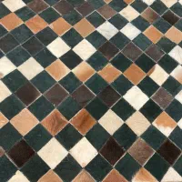 فرش چرم تیکه دوزی آنتیک برند مدنو دولایه نو نو|فرش|تهران, قلمستان|دیوار