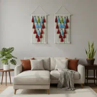 دیوارکوب مکرومه|صنایع دستی و سایر لوازم تزئینی|قم, ارم|دیوار