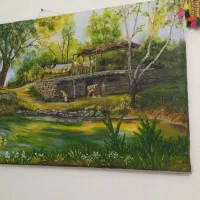 تابلو رنگ روغن (صبح روستا)|تابلو، نقاشی، عکس|بهارستان, |دیوار