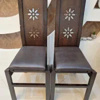 چهار عدد صندلی چوبی پذیرایی