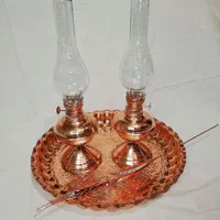 چراغ گردسوز لامپا مسی و برنجی|ریسه و چراغ تزئینی|شیراز, لاله|دیوار