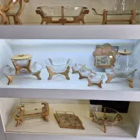 سرویس پذیرایی بلور وچوب شیک|ظروف سرو و پذیرایی|مشکین‌دشت, |دیوار