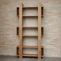 قفسه کتاب و دکوری B09 ام دی اف و چوبی|کتابخانه، شلف، قفسه‌های دیواری|ارومیه, |دیوار