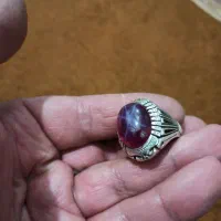 انگشتر نقره یاقوت استار سرخ