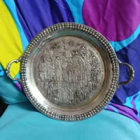 دیوار کوب قدیمی برنجی قطر25سانت