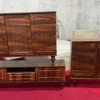 کنسول طرحدار چوبی