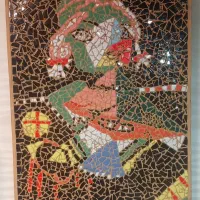 تابلو سنگ چین کار دست استاد با امضا