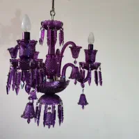 لوستر سه شاخه بنفش/کاری شیک و تمیز|لوستر و چراغ آویز|تهران, بهارستان|دیوار