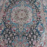 فرش دستبافت ۱۲متری سالاری دو متن و ابریشم رج ۵۰|فرش|اسکو, |دیوار
