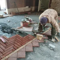 سیمان کاری وشیب بندی  بند کشی آجر نما|خدمات پیشه و مهارت|کرمانشاه, |دیوار