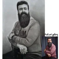 سفارش طراحی چهره تکنیک سیاهقلم و مدادرنگی