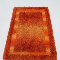 فرش مدل شگی نارنجی