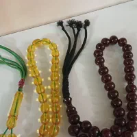 تسبیح سندلوس تراش یعقوب. کهربا فاتوران