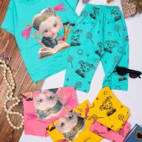تیشرت شلوارک دخترانه 35 40