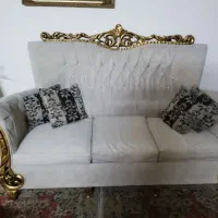 مبل 7 نفره با ویترین ومیز وسط ودو عسلی با روکش|مبلمان خانگی و میز عسلی|تهران, شکوفه|دیوار