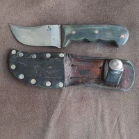 چاقو ممدطلا کهنه واصلی باغلاف چرم