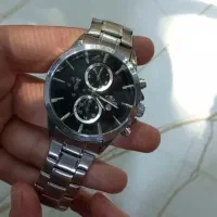 ساعت الگانس لاکچری صفحه مشکی و استیل ضدآب و ضدزنگ