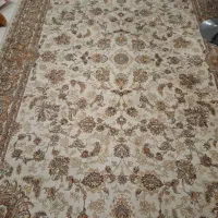یک جفت فرش ۶ متری زمرد کاشان ۷۰۰ شانه در حد نو