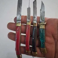چهار عدد چاقو جیبی کهنه قدیمی