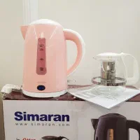 چایساز شیشهای صورتی با قابلیت گرم نگهداری|سماور، چایساز، قهوهساز|تهران, ائمه اطهار|دیوار