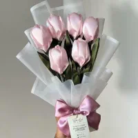 گل لاله و رز روبانی|گل مصنوعی|دماوند, گیلاوند|دیوار